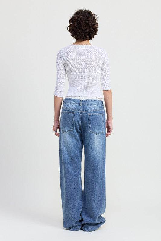 Low Rise Denim Jean - us.meeeshop