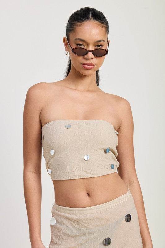 Cropped Bias Tube Top - us.meeeshop