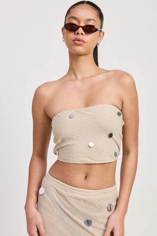 Cropped Bias Tube Top - us.meeeshop