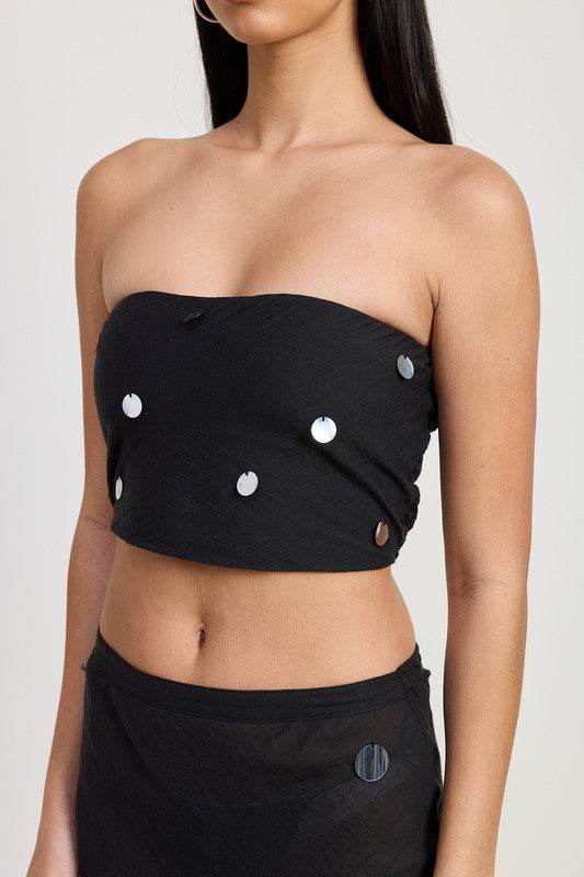 Cropped Bias Tube Top - us.meeeshop