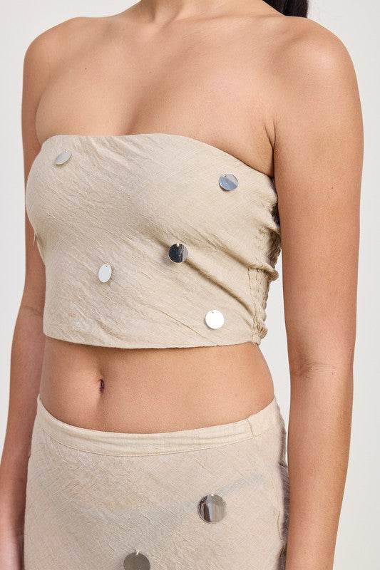 Cropped Bias Tube Top - us.meeeshop