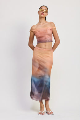 Mesh Midi Skirt