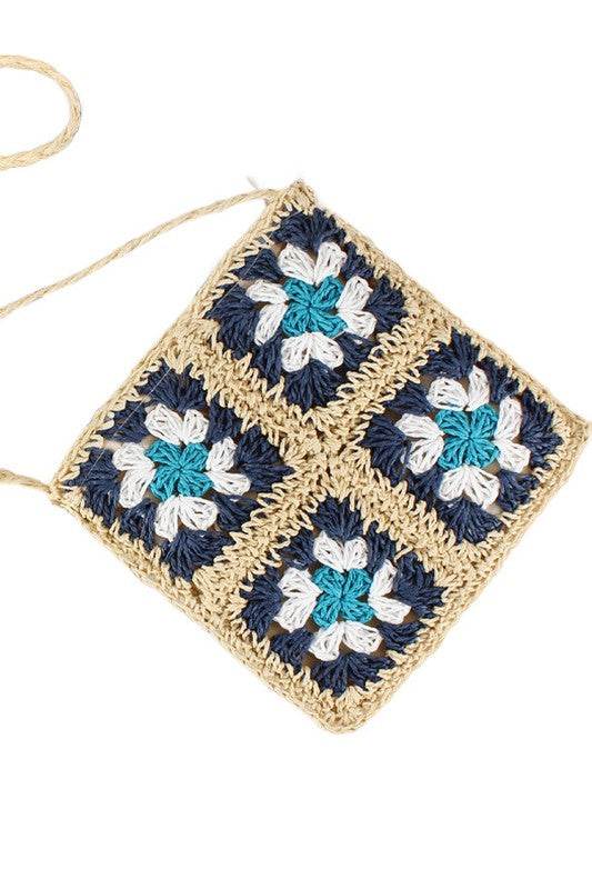 Eliza Crochet Straw Crossbody - us.meeeshop