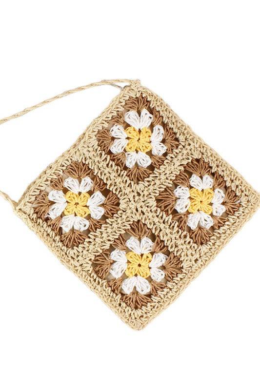 Eliza Crochet Straw Crossbody - us.meeeshop