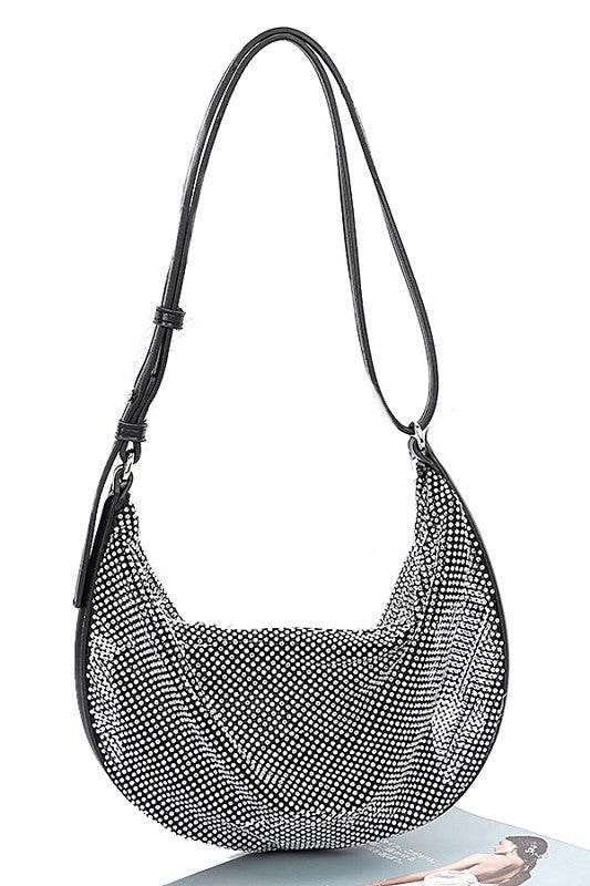 Rhinestone Mesh Iconic Shoulder Bag Set - us.meeeshop