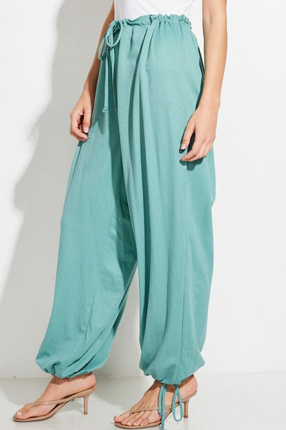 parachute pants with Parachute Pants with Elastic Waistline Drawstring view 19 (bottom) - shop at us.meeeshop