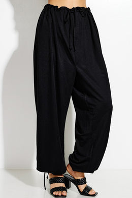 Parachute Pants with Elastic Waistline Drawstring
