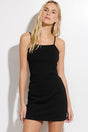 Solid Spaghetti Strap Mini Dress
