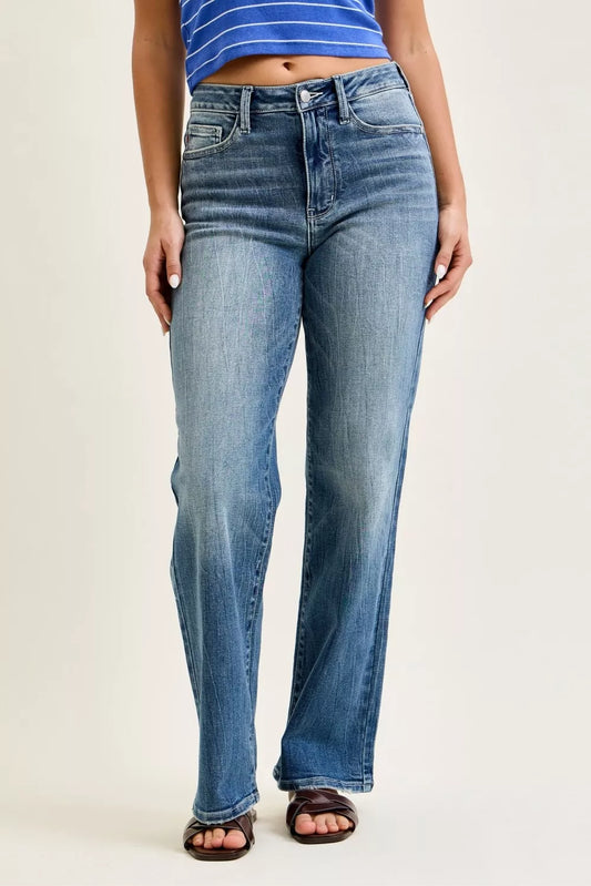 judy blue mid Judy Blue Mid Rise 90s Straight Jeans MD (bottom) - shop at us.meeeshop