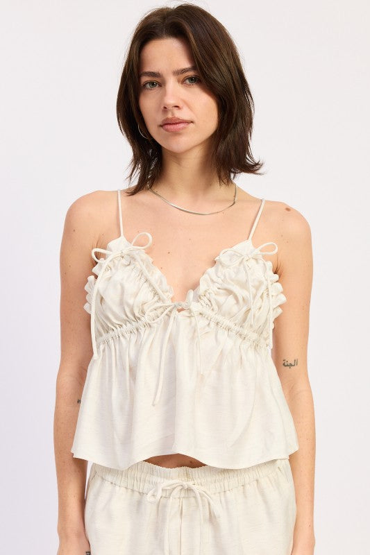Ruffled Baby Doll Top (women's shirts & tops) view 2 - shop at us.meeeshop