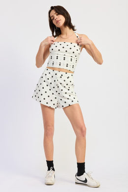 Poplin Mid Waist Shorts