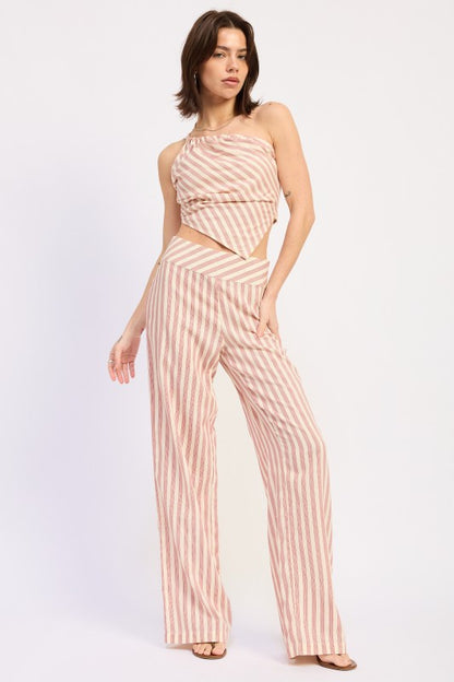 High Waist Pinstripe Trouser | view 14 | Emory Park | us.meeeshop