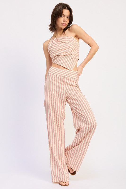 High Waist Pinstripe Trouser | view 11 | Emory Park | us.meeeshop