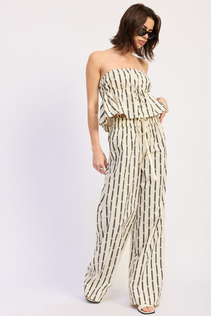 Striped Tube Top with Front Tie | view 4 | Emory Park | us.meeeshop