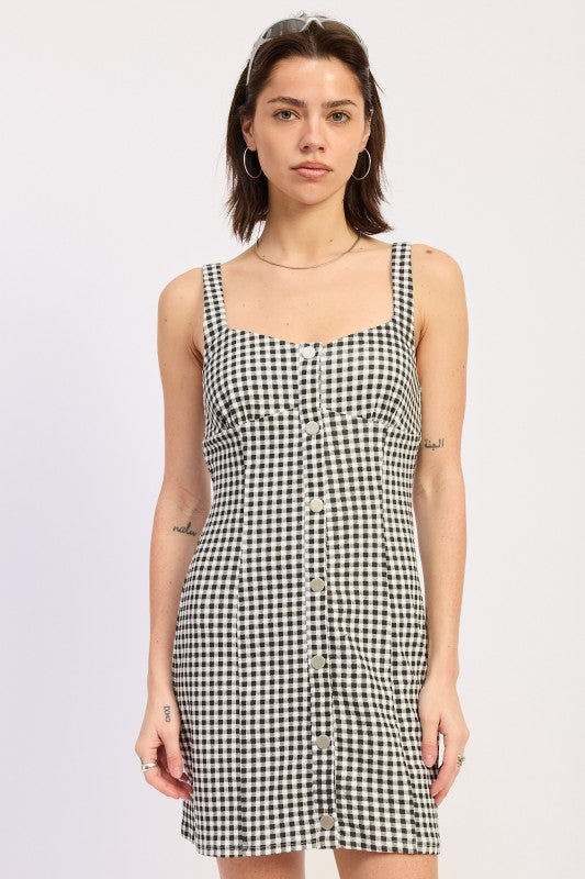 button down sleeveless Button Down Sleeveless Mini Dress view 2 (dress) - shop at us.meeeshop