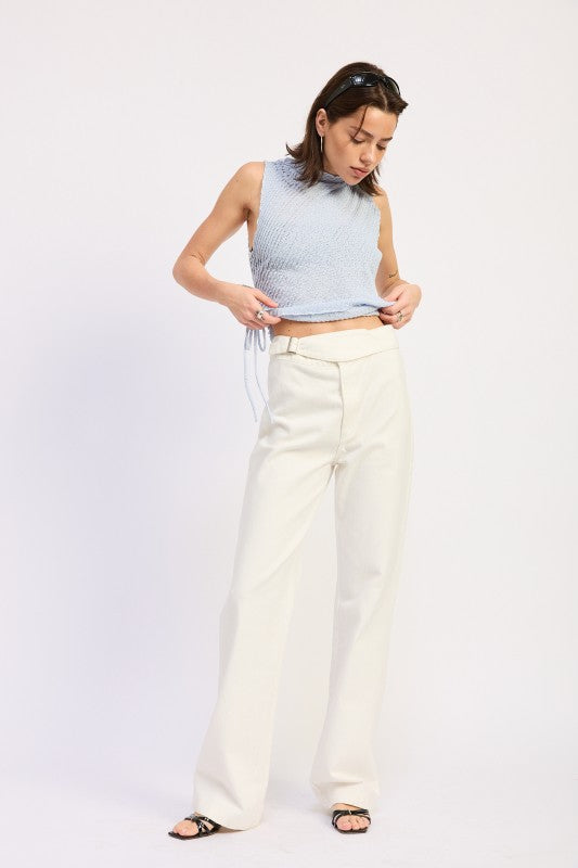 Low Rise Belted Pants | view 24 | Emory Park | us.meeeshop