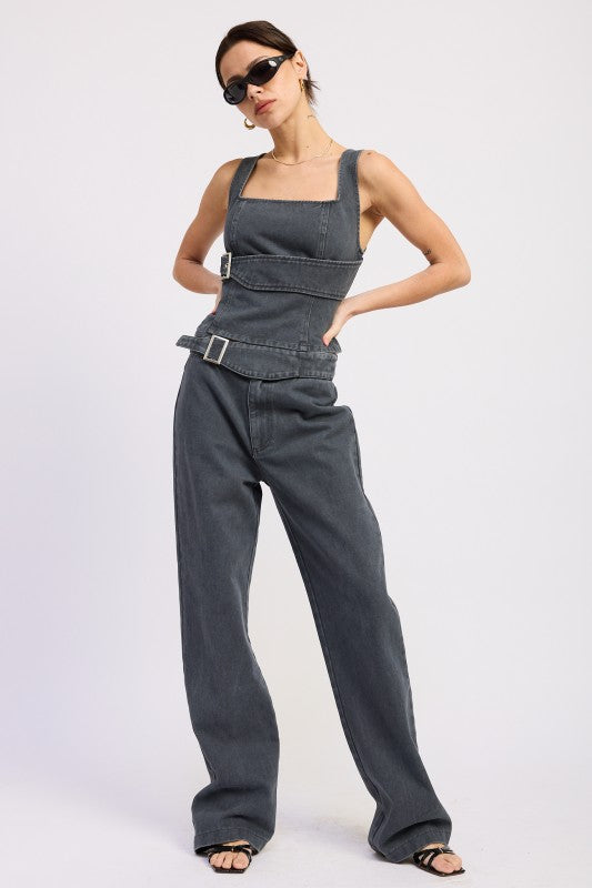 Low Rise Belted Pants | view 14 | Emory Park | us.meeeshop