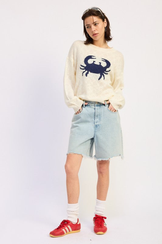 Blue Crab Slub Sweater | view 15 | Emory Park | us.meeeshop