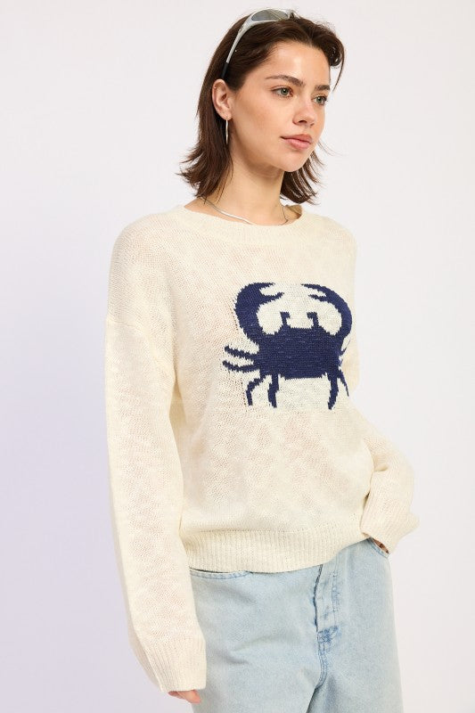 Blue Crab Slub Sweater | view 16 | Emory Park | us.meeeshop