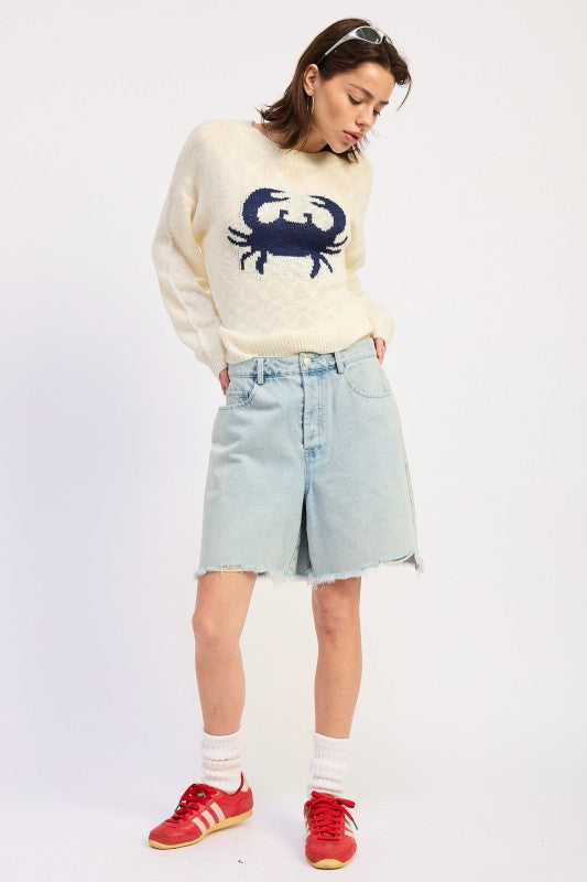 Blue Crab Slub Sweater | view 12 | Emory Park | us.meeeshop