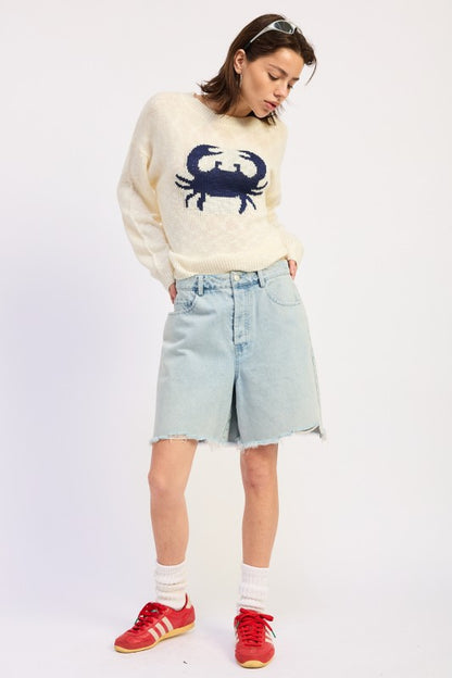 Blue Crab Slub Sweater | view 12 | Emory Park | us.meeeshop