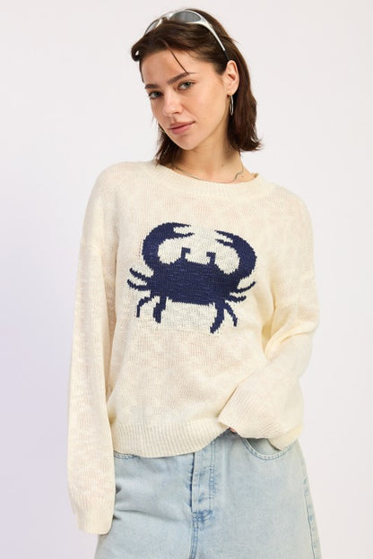 Blue Crab Slub Sweater | Emory Park | us.meeeshop