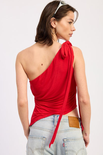 Asymmetrical O-Ring Top with Shoulder Tie | view 67 | Emory Park | us.meeeshop