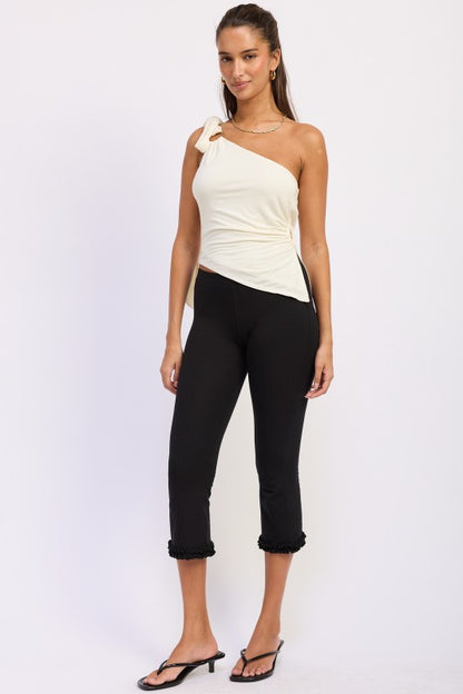 Asymmetrical O-Ring Top with Shoulder Tie | view 16 | Emory Park | us.meeeshop