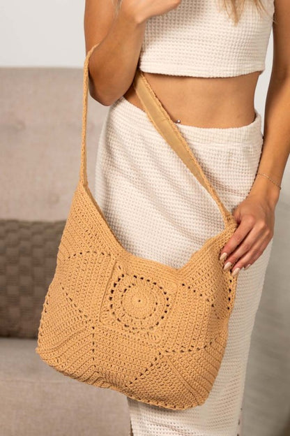 Raquel Crochet Hobo Bag | view 3 | Aili's Corner | us.meeeshop