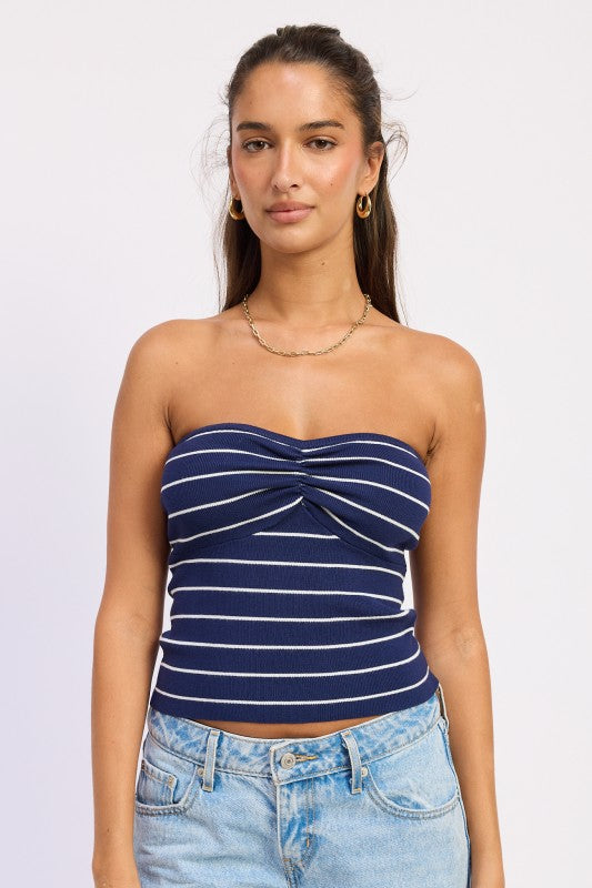 dalia top Dalia Top Blue Stripe (top) - shop at us.meeeshop