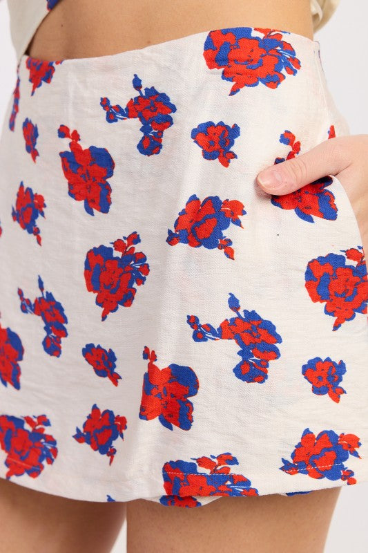 printed mini skort Printed Mini Skort view 2 (piece) - shop at us.meeeshop