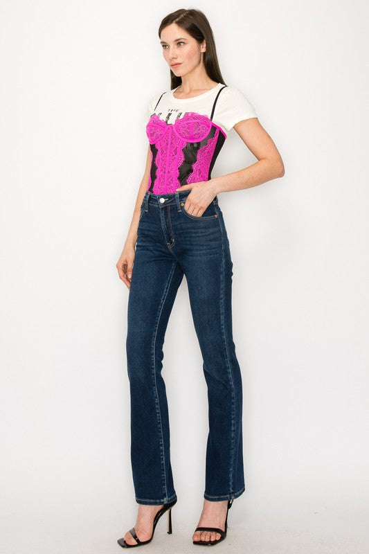 allison high rise Allison High Rise Skinny Bootcut Jeans (reg & Plus) view 2 (bottom) - shop at us.meeeshop