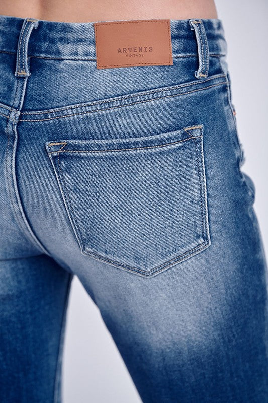 eco friendly crop Eco Friendly Crop Flare Jeans view 8 (bottom) - shop at us.meeeshop