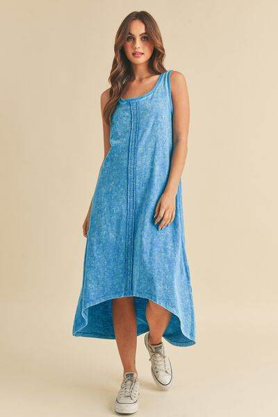 Aemi + Co High-Low Hem Scoop Neck Midi Tank Dress - us.meeeshop