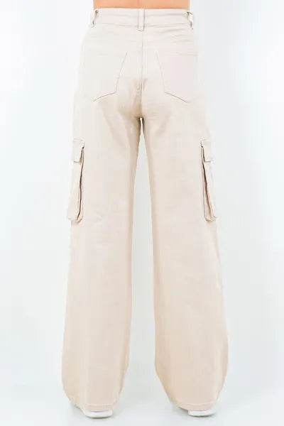 American Bazi Drawstring Wide Leg Cargo Pants - us.meeeshop