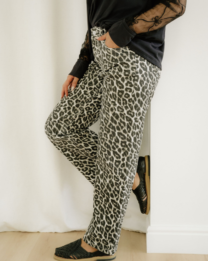 winona leopard print Winona Leopard Print Barrel Jeans view 4 (bottom) - shop at us.meeeshop