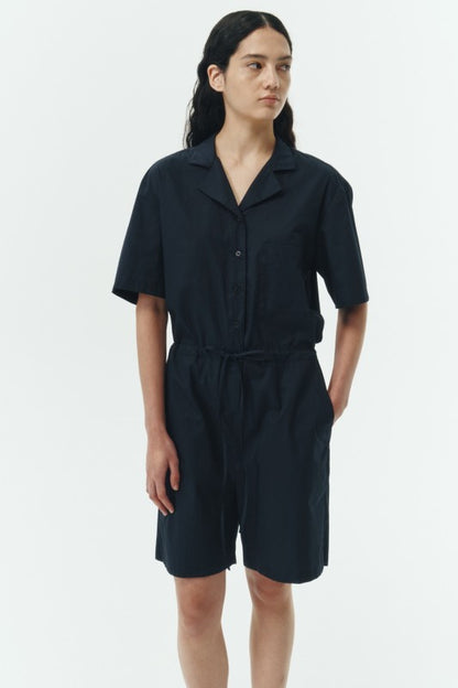 Emma Solid Jumpsuit | in Navy | view 8 | noflik | us.meeeshop