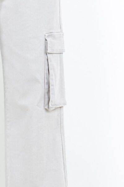 American Bazi Drawstring Wide Leg Cargo Pants Plus Size - us.meeeshop