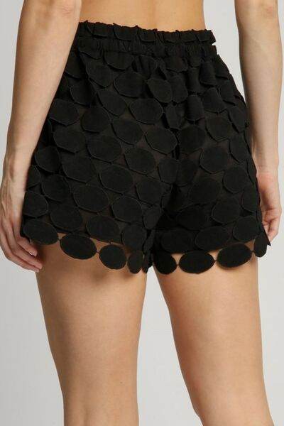 Umgee Polka Dot Lace Shorts Plus Size - us.meeeshop