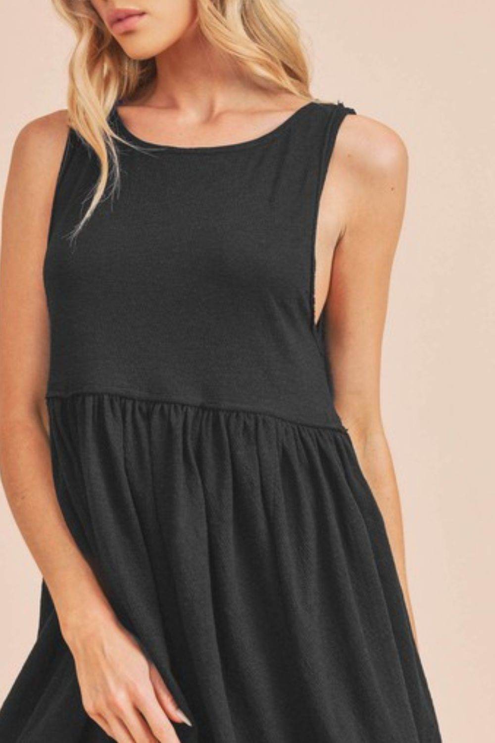 Aemi + Co Round Neck Mini Tank Dress - us.meeeshop