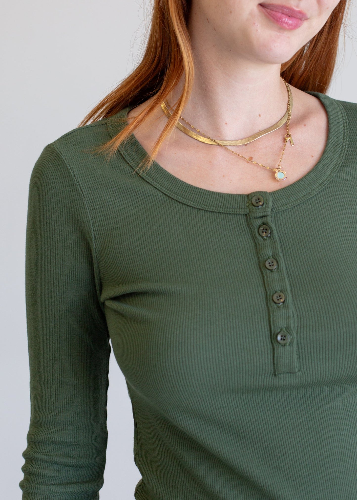 2x1 Long Sleeve Henley in XS view 4 - 2X Henley Shirt (top)