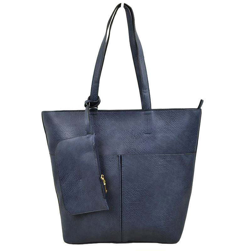 3 in 1 Large Soft Faux Leather Womens Tote Handbags in Orange view 13 - Large Soft Tote Bags For Women