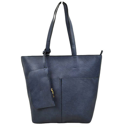 3 in 1 Large Soft Faux Leather Womens Tote Handbags in Orange view 13 - Large Soft Tote Bags For Women