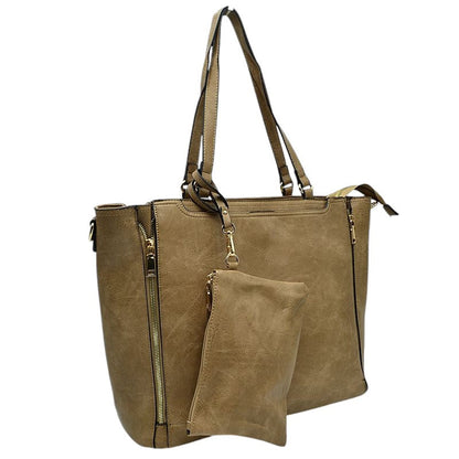 3 in 1 Side Zipper Women's Tote Handbag Set view 15 - Zipper Women'S Tote Handbags (one-piece)