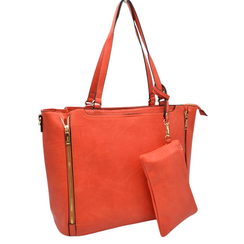 3 in 1 Side Zipper Women's Tote Handbag Set view 18 - Zipper Women'S Tote Handbags (one-piece)