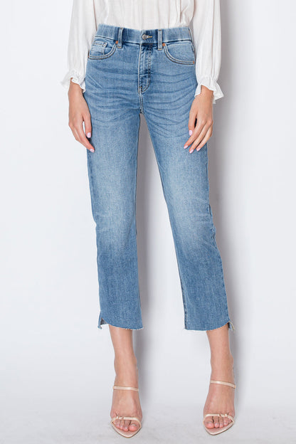 cecilia tummy control Cecilia Tummy Control High Rise Slim Straight Jeans view 3 (bottom) - shop at us.meeeshop