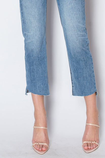 cecilia tummy control Cecilia Tummy Control High Rise Slim Straight Jeans view 4 (bottom) - shop at us.meeeshop