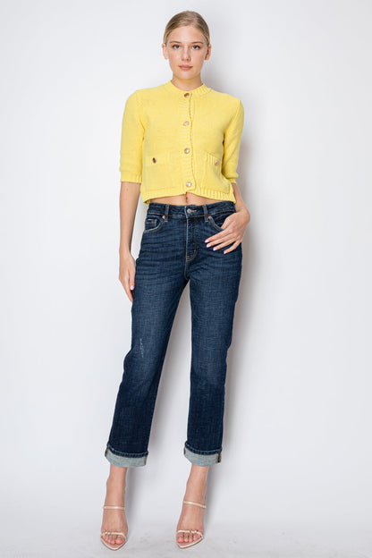 zephyra tummy control Zephyra Tummy Control High Rise Stretch Straight W/ Single Cuff view 6 (piece) - shop at us.meeeshop