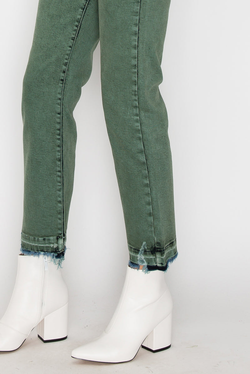 elena tummy control Elena Tummy Control High Rise Straight Jeans view 7 (bottom) - shop at us.meeeshop