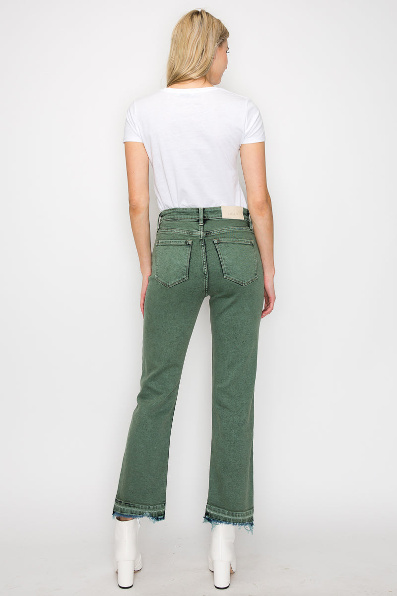elena tummy control Elena Tummy Control High Rise Straight Jeans view 3 (bottom) - shop at us.meeeshop
